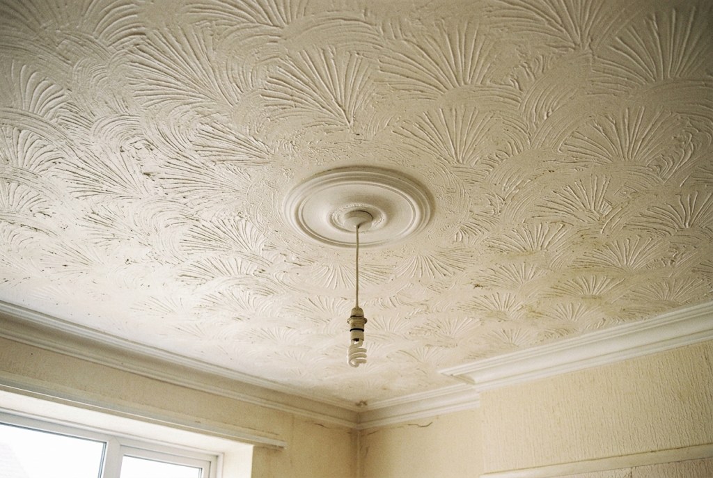 Textured Artex ceiling in a Coventry home